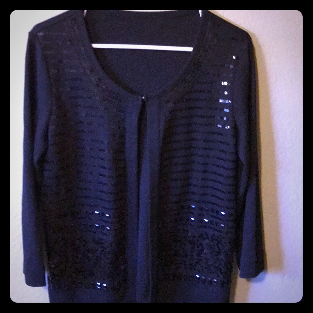 Black jacket with sequence